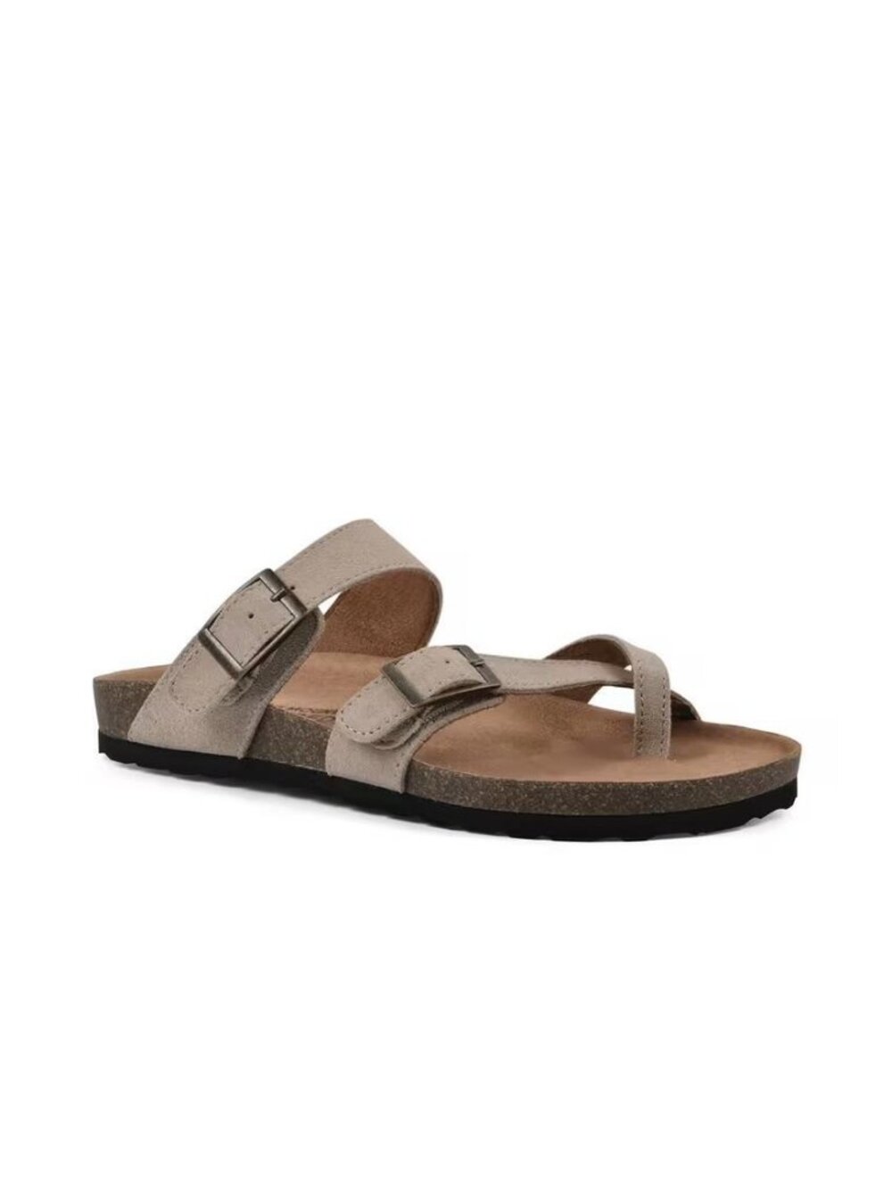 Women's Gracie Suede Toe Loop Sandals Sandwood Beige 9 MSRP $59